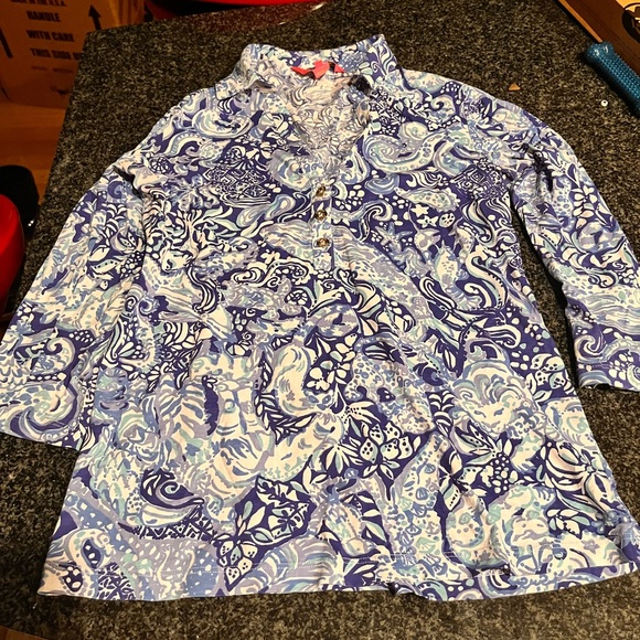 Lilly Pulitzer 3/4 length Top Sz XS - Picture 2 of 3